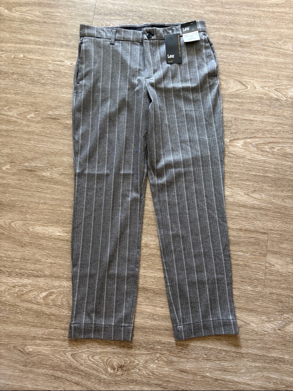 Lee Gray Pinstripe Trousers